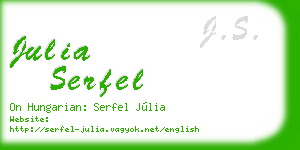julia serfel business card